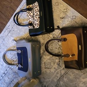 Spacious New Beautiful Iman Platinum Luxe Leather Handbags